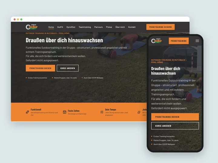 BootKamp Katja, Website