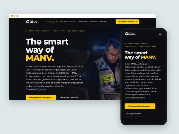 Smart MANV, Website