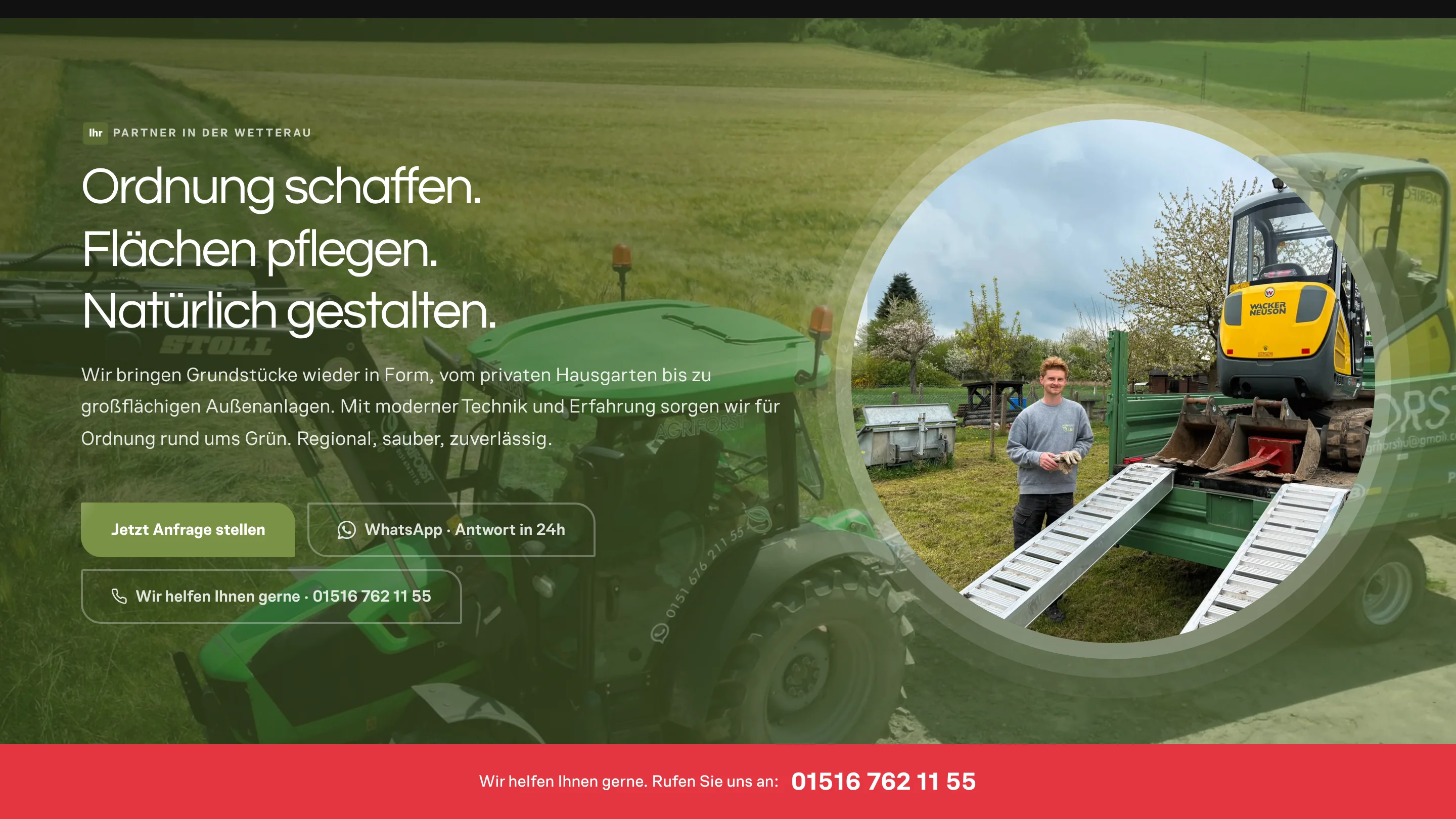 Hero mit rotem Anrufbalken