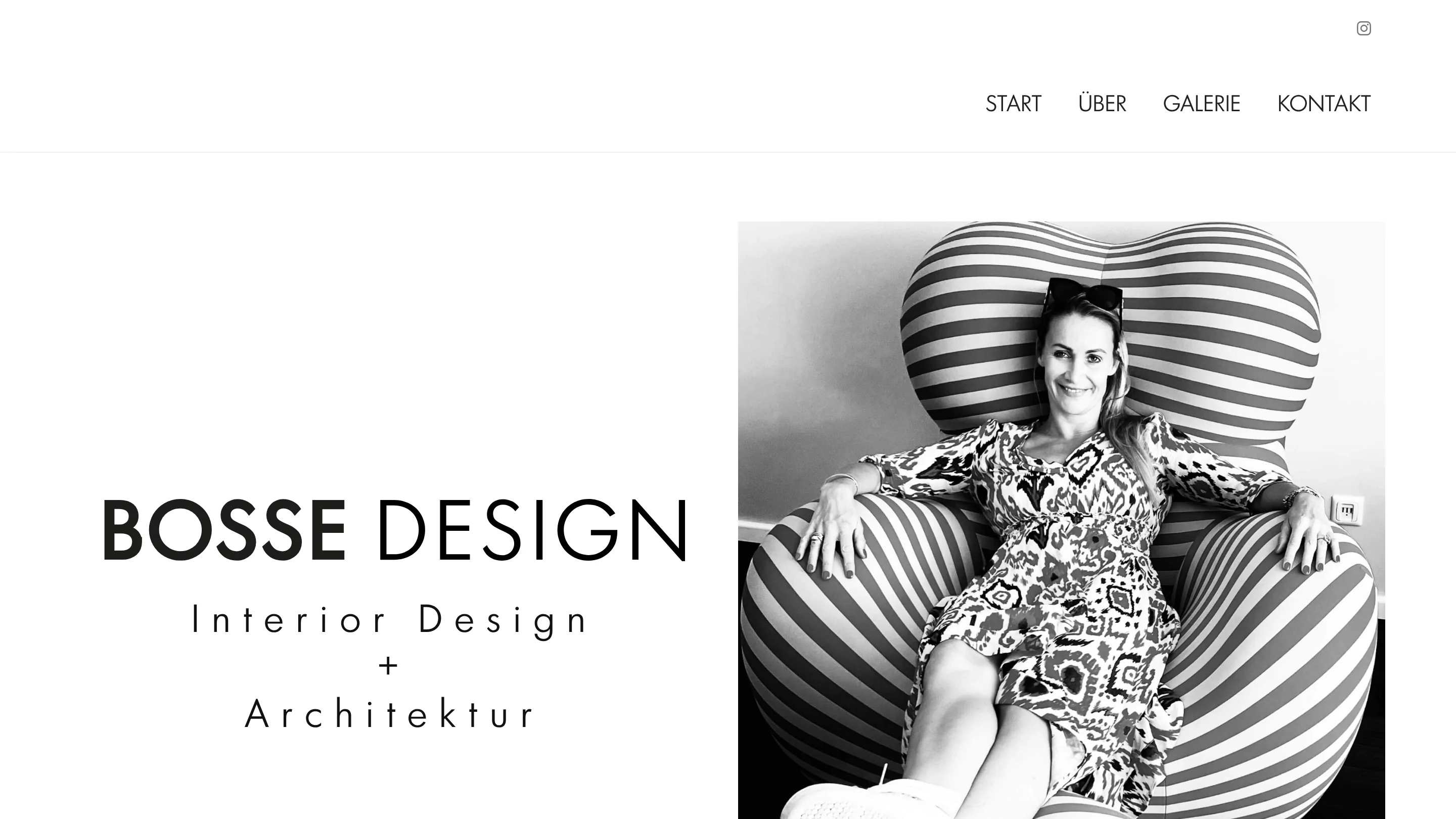 Bosse Design: Startseite mit Porträt