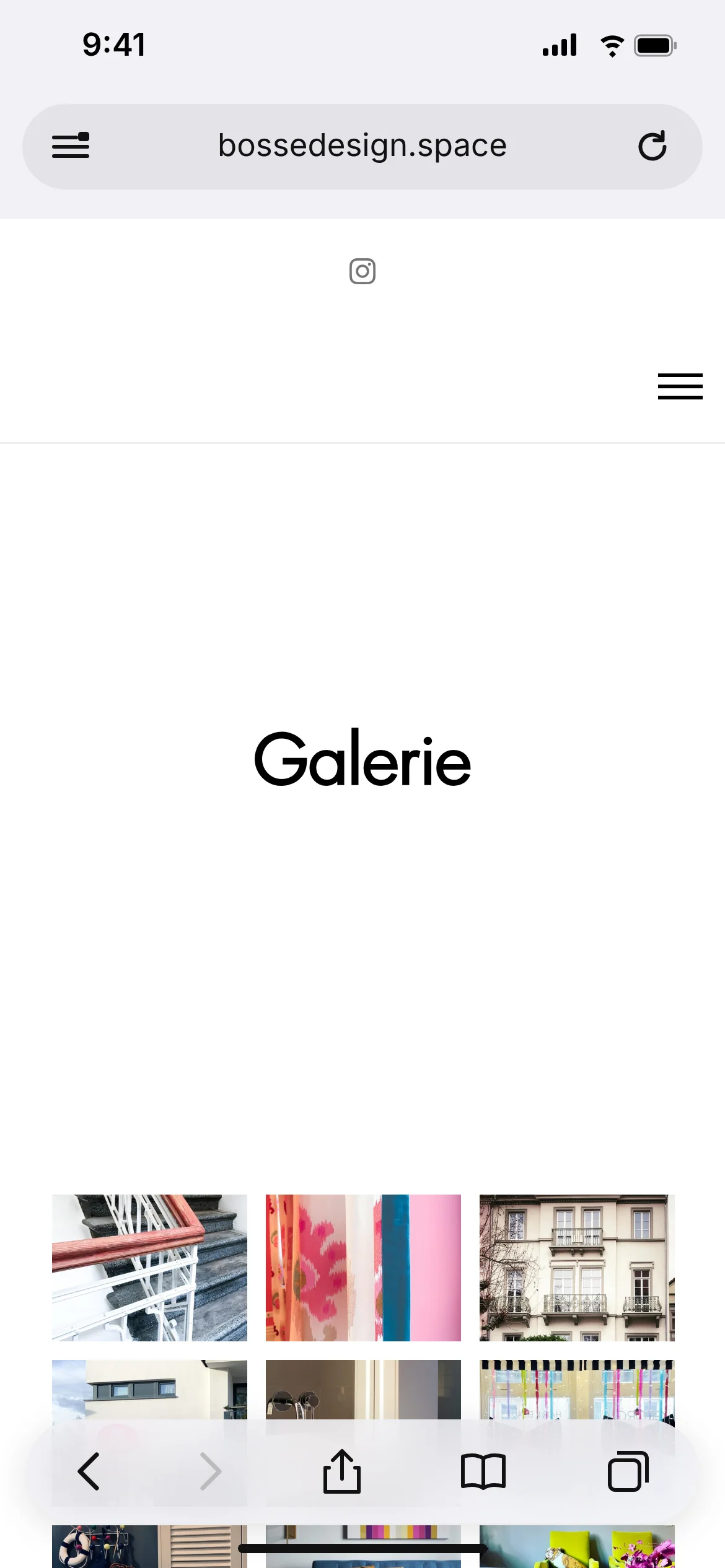 Bosse Design: Galerie auf dem Smartphone