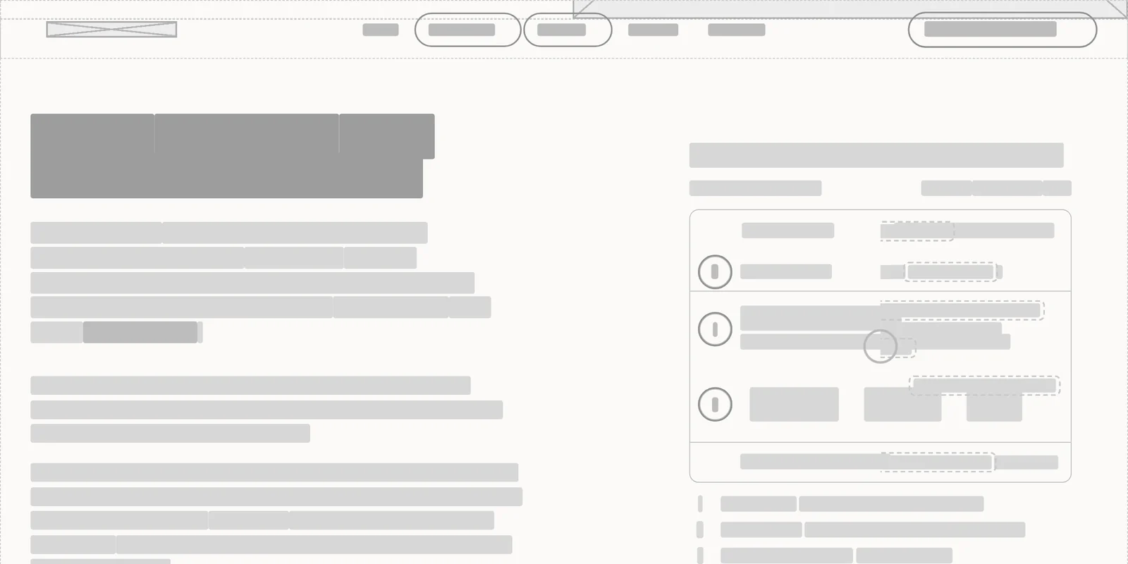 Seite KI-Optimierung, Stufe Wireframe
