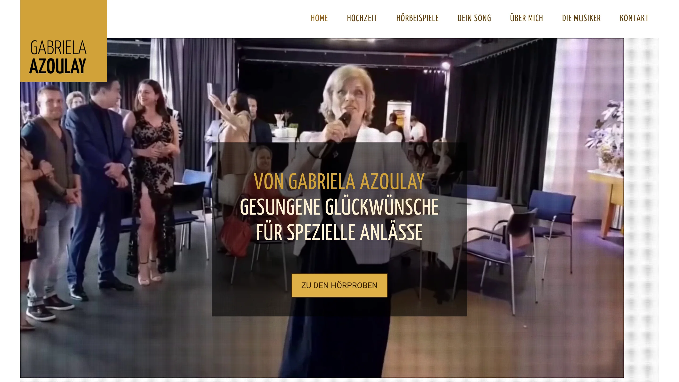Gabriela Azoulay: Startseite mit dem Weg zu den Hörproben