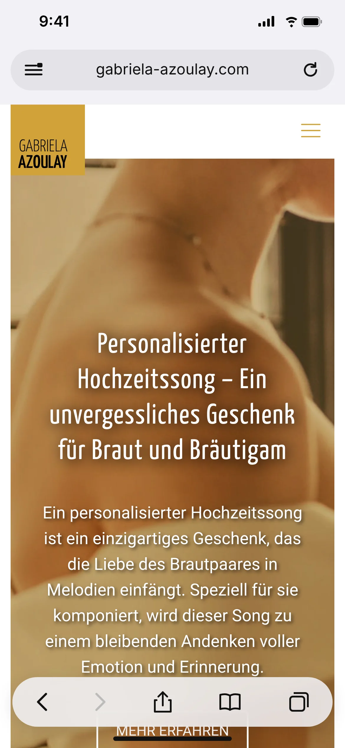 Gabriela Azoulay: Hochzeitssong auf dem Smartphone