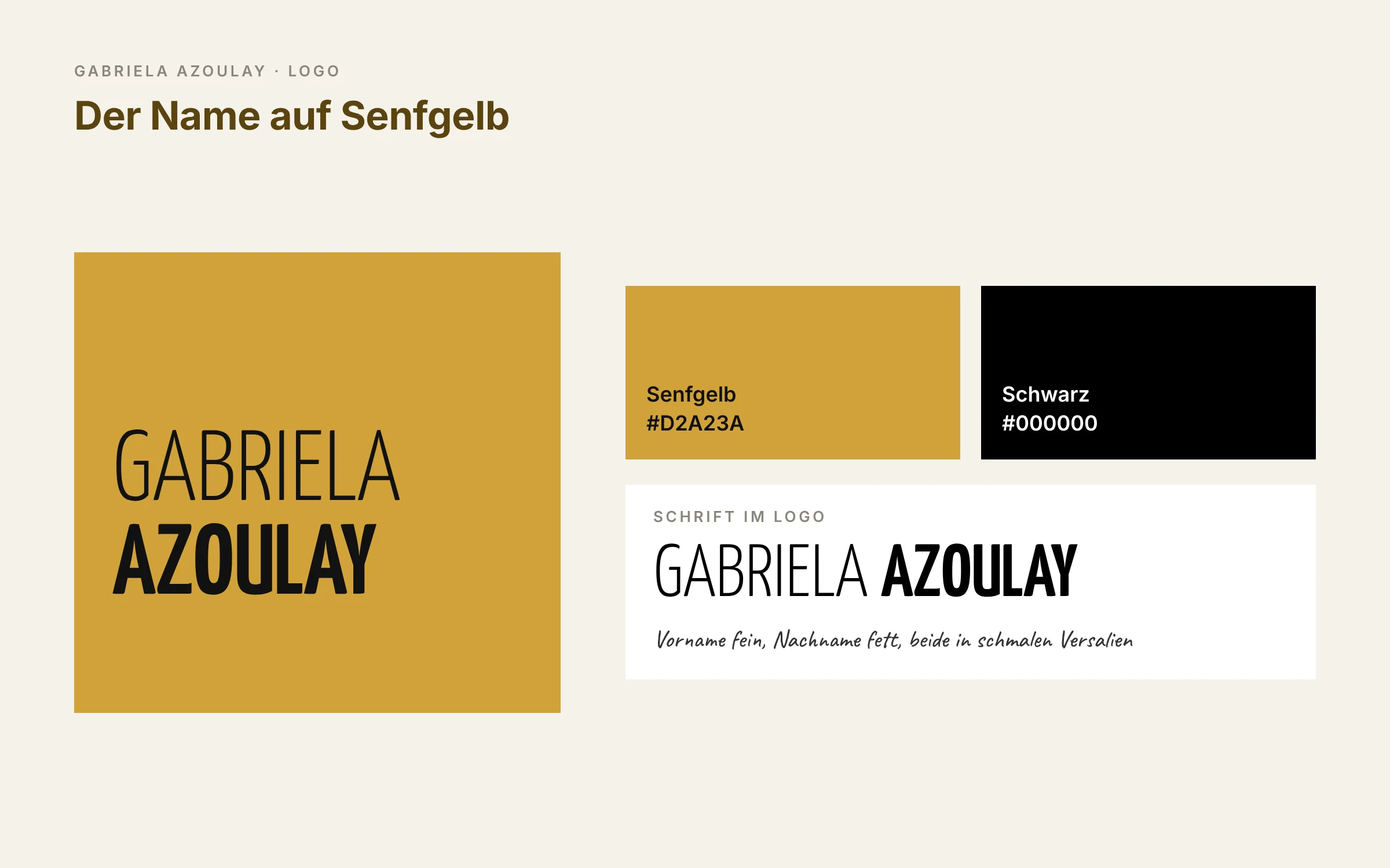 Gabriela Azoulay: Logo und Farben