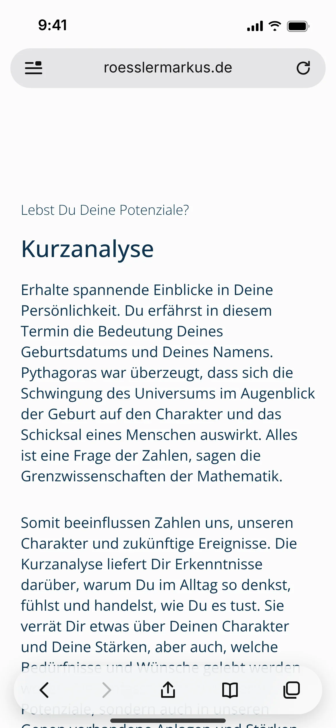 Markus Rößler: Kurzanalyse auf dem Smartphone