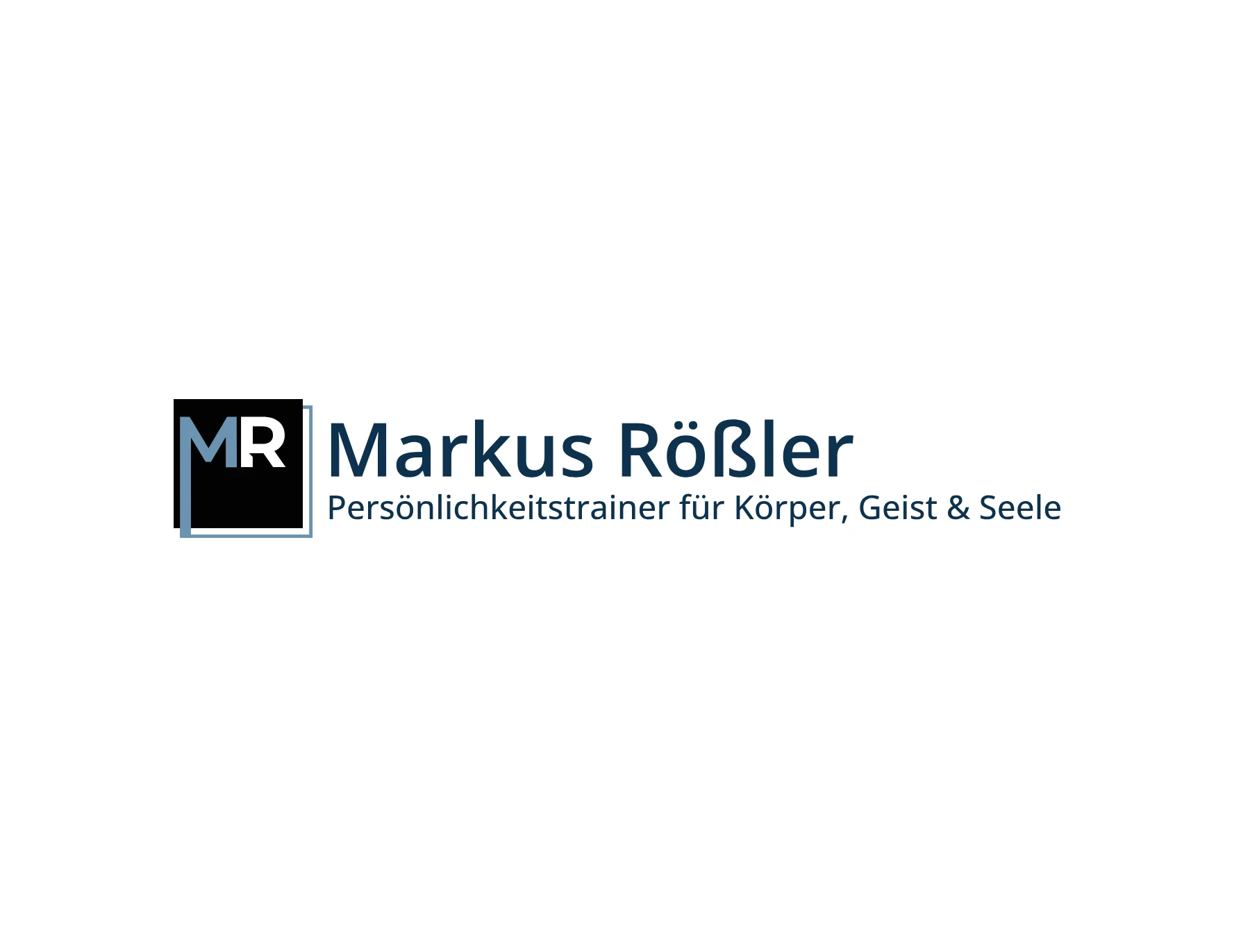 Markus Rößler: Logo mit MR-Monogramm