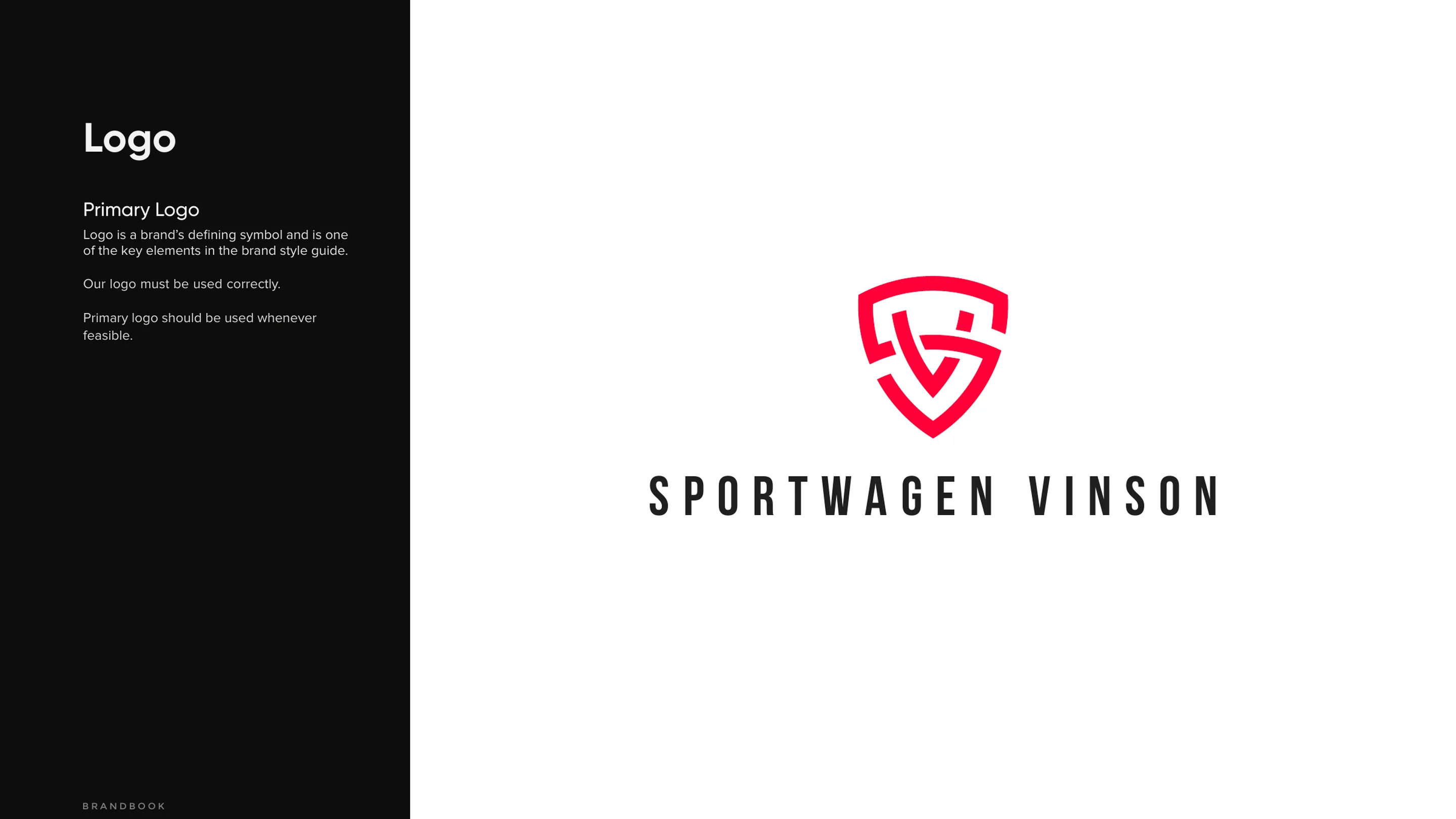 Sportwagen Vinson: Brand Guidelines, Primärlogo