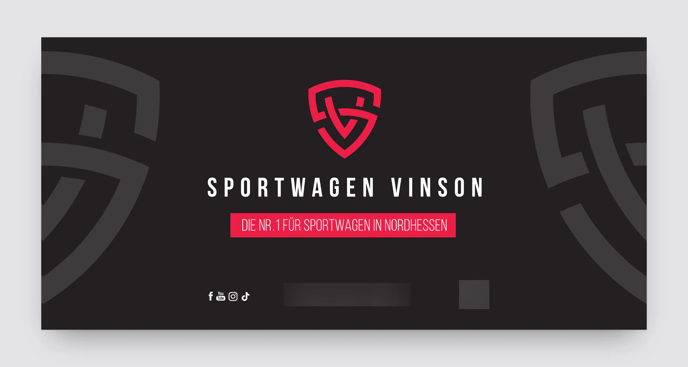Sportwagen Vinson: Druck für die gebogene Messetheke