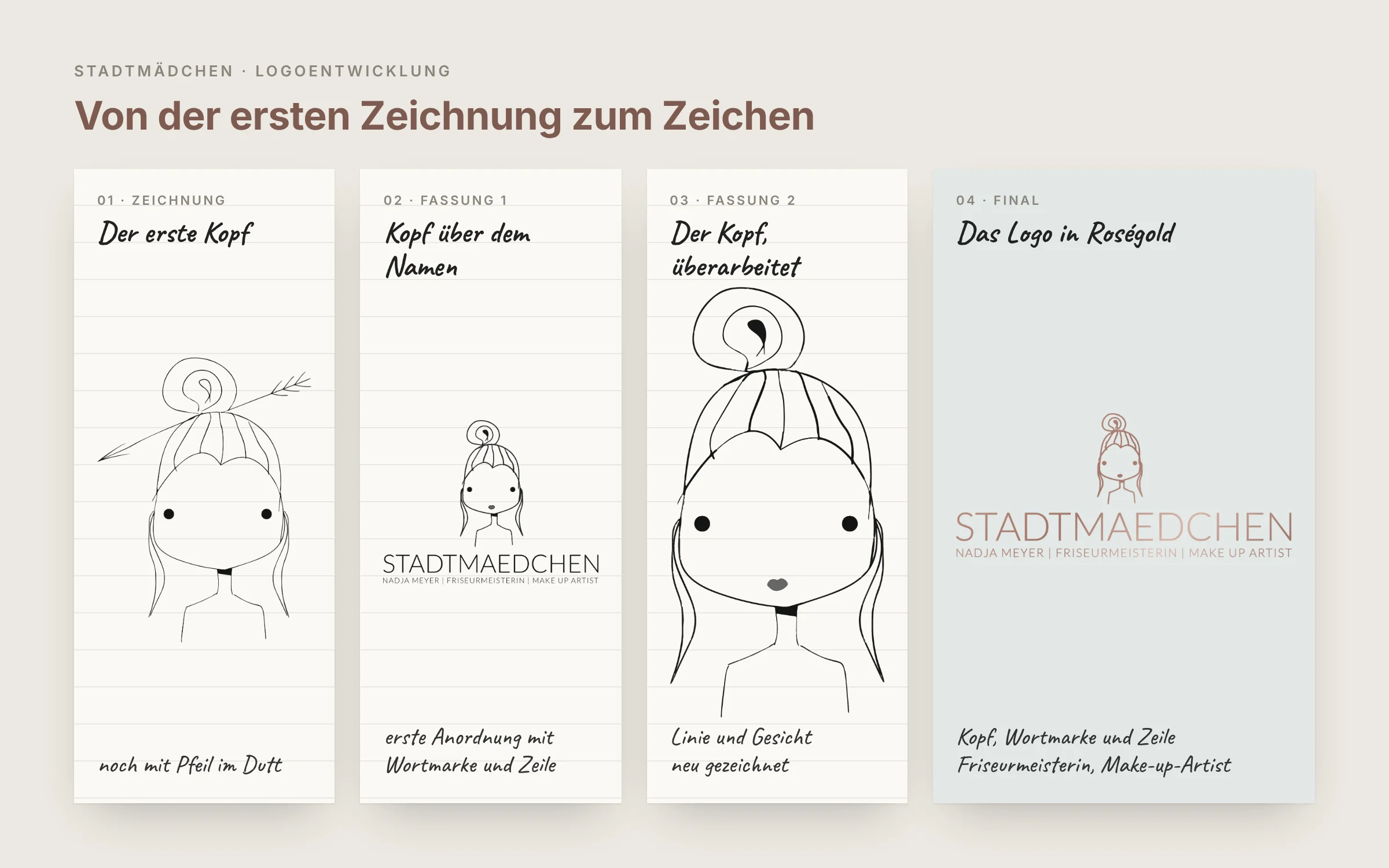 Stadtmädchen: Logoentwicklung von der ersten Zeichnung zum Logo