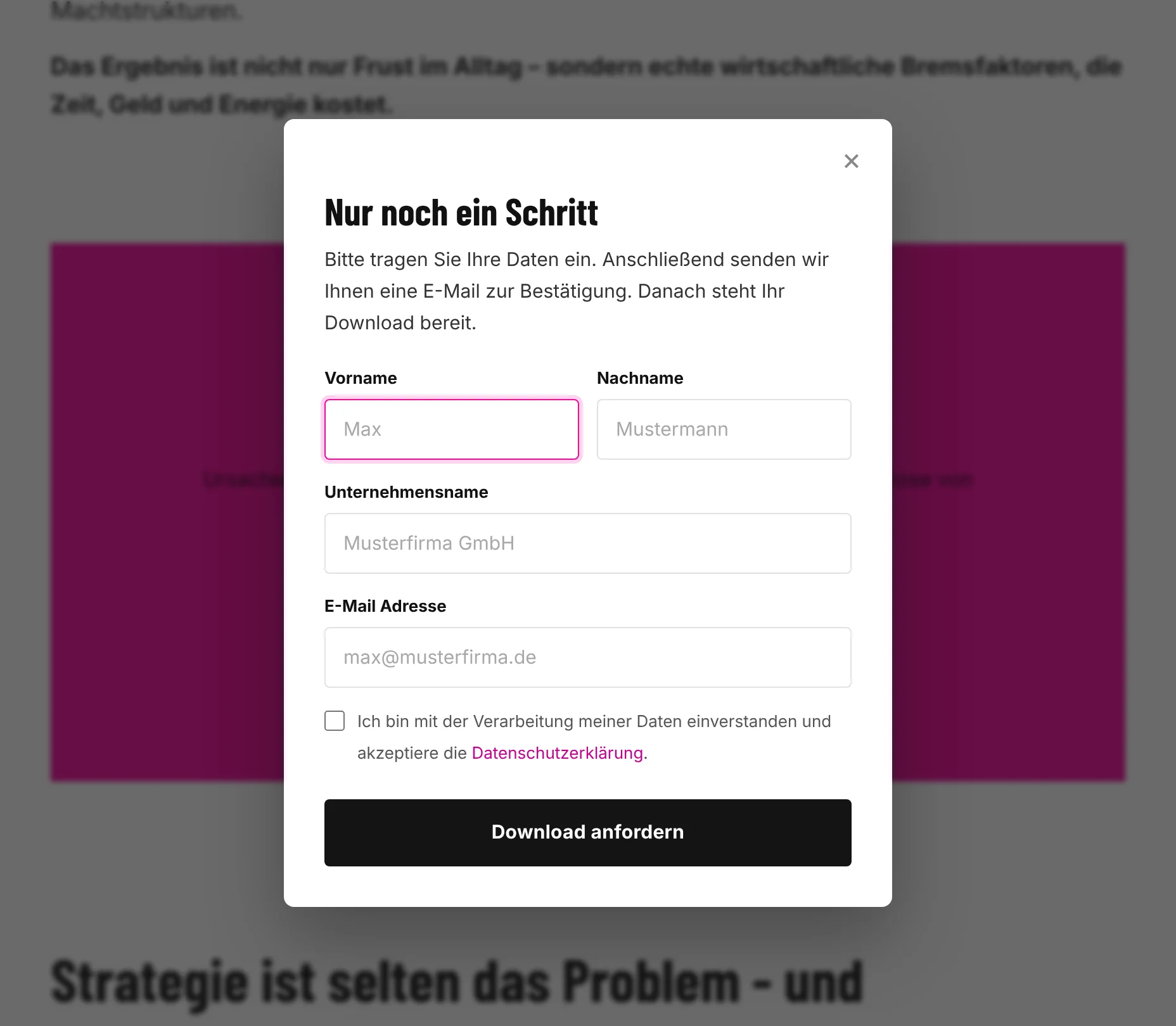 TEAMSCHLÜTER GmbH & Co. KG: Download-Box mit Formular