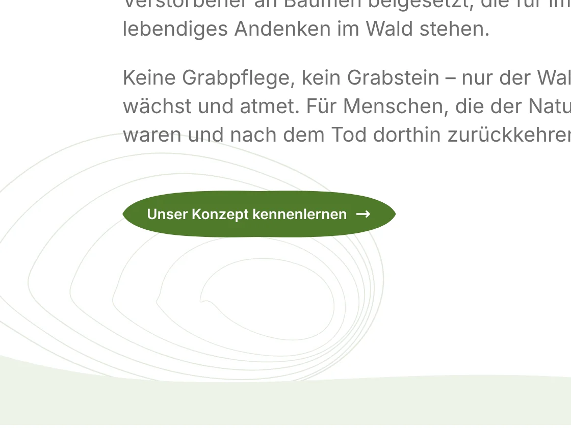 Button in Blattform vor Linienmuster